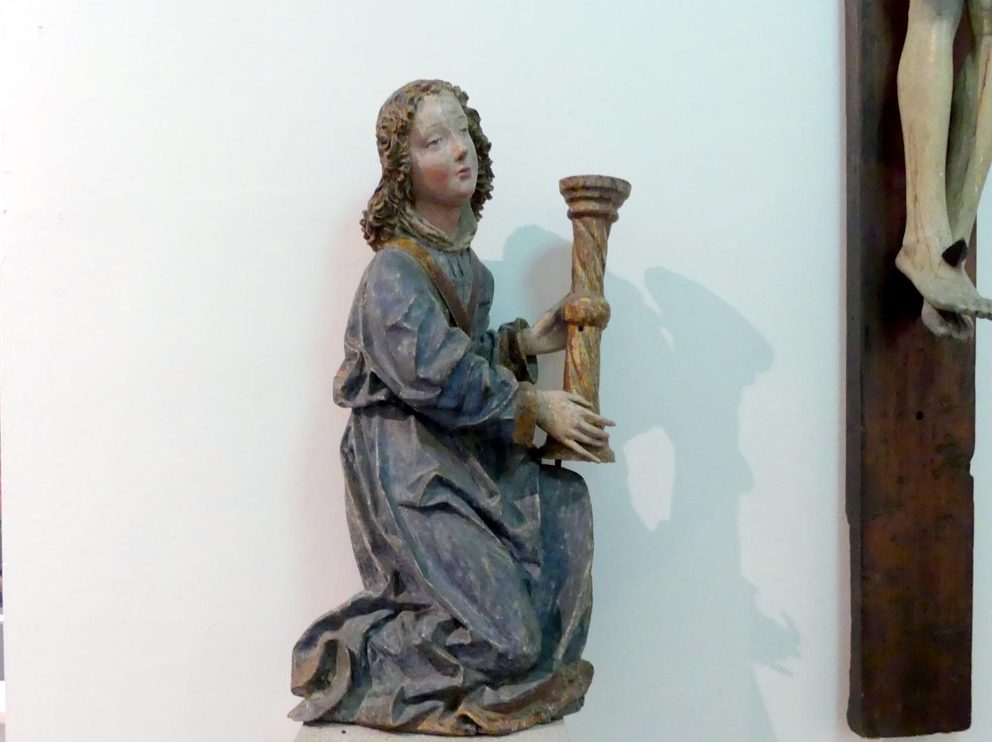 Leuchterengel, Bad Aussee, Filialkirche St. Leonhard, jetzt Linz, Oberösterreichisches Landesmuseum, Von der Romanik zur Spätgotik, um 1480–1490, Bild 2/6