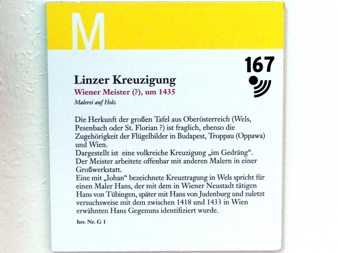 Linzer Kreuzigung, Linz, Oberösterreichisches Landesmuseum, Von der Romanik zur Spätgotik, um 1435, Bild 2/2
