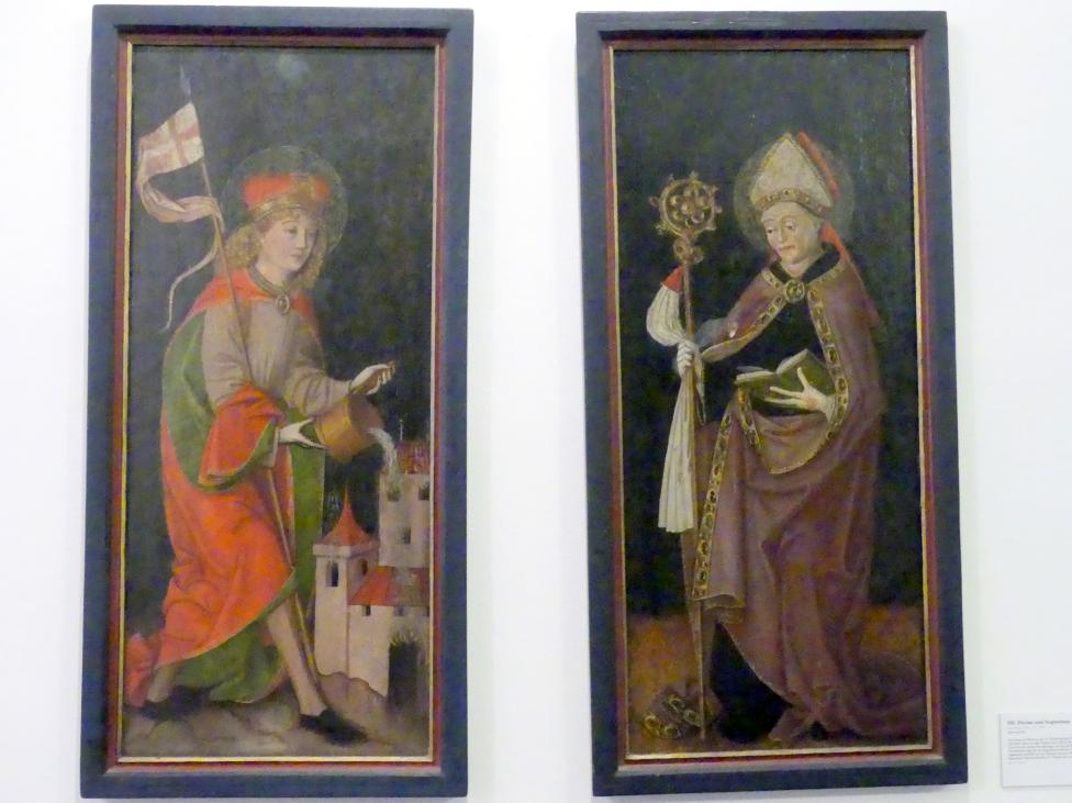 Hll. Florian und Augustinus, St. Florian (Linz-Land), Augustiner-Chorherrenstift, jetzt Linz, Oberösterreichisches Landesmuseum, Blüte der Spätgotik, um 1480