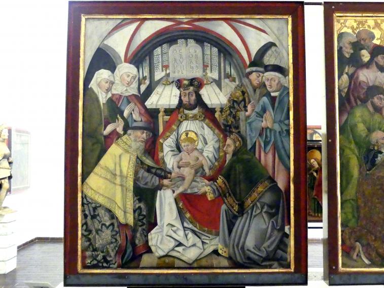 Meister des Eggelsberger Altars (1481), Eggelsberger Altar, Eggelsberg, Pfarrkirche Mariä Himmelfahrt, jetzt Linz, Oberösterreichisches Landesmuseum, Blüte der Spätgotik, 1481, Bild 3/4