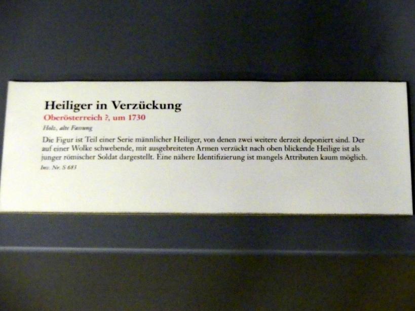 Heiliger in Verzückung, Linz, Oberösterreichisches Landesmuseum, Barocke Glaubenswelt, um 1730, Bild 3/3