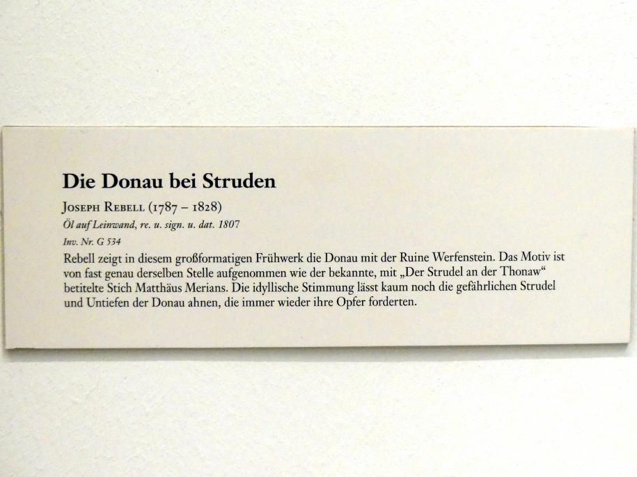 Josef Rebell (1813–1828), Die Donau bei Struden, Linz, Oberösterreichisches Landesmuseum, Zurück zur Natur, Undatiert, Bild 2/2