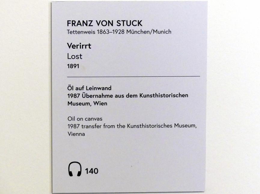Franz von Stuck (1890–1923), Verirrt, Wien, Museum Oberes Belvedere, Saal 1, 1891, Bild 2/2