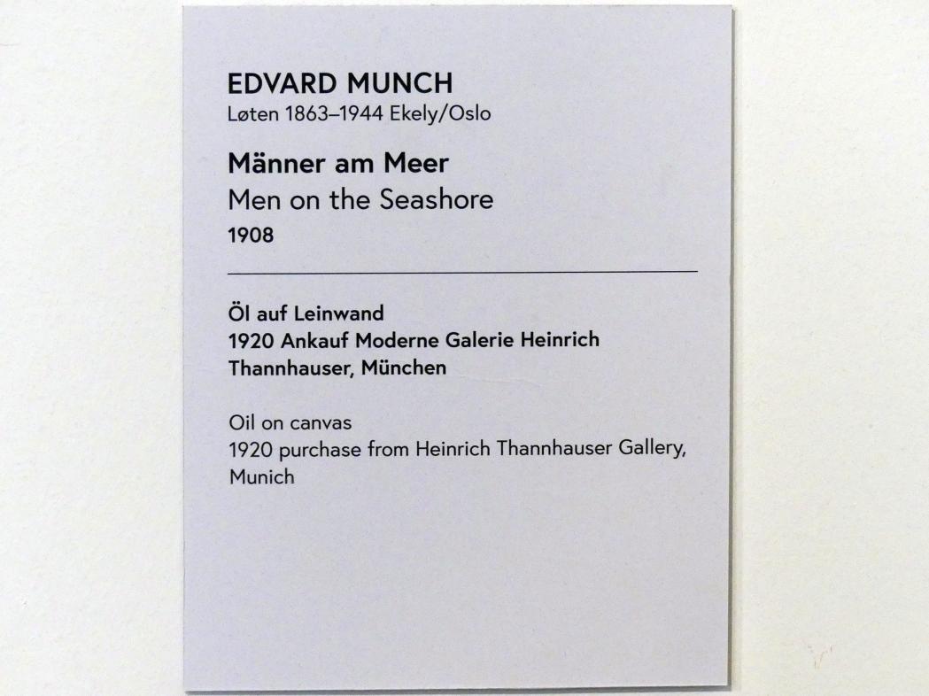Edvard Munch (1888–1925), Männer am Meer, Wien, Museum Oberes Belvedere, Saal 1, 1908, Bild 2/2