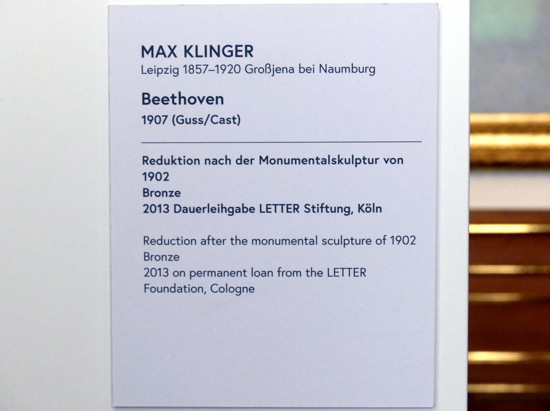 Max Klinger (1878–1915), Beethoven, Wien, Museum Oberes Belvedere, Saal 1, 1907, Bild 7/7