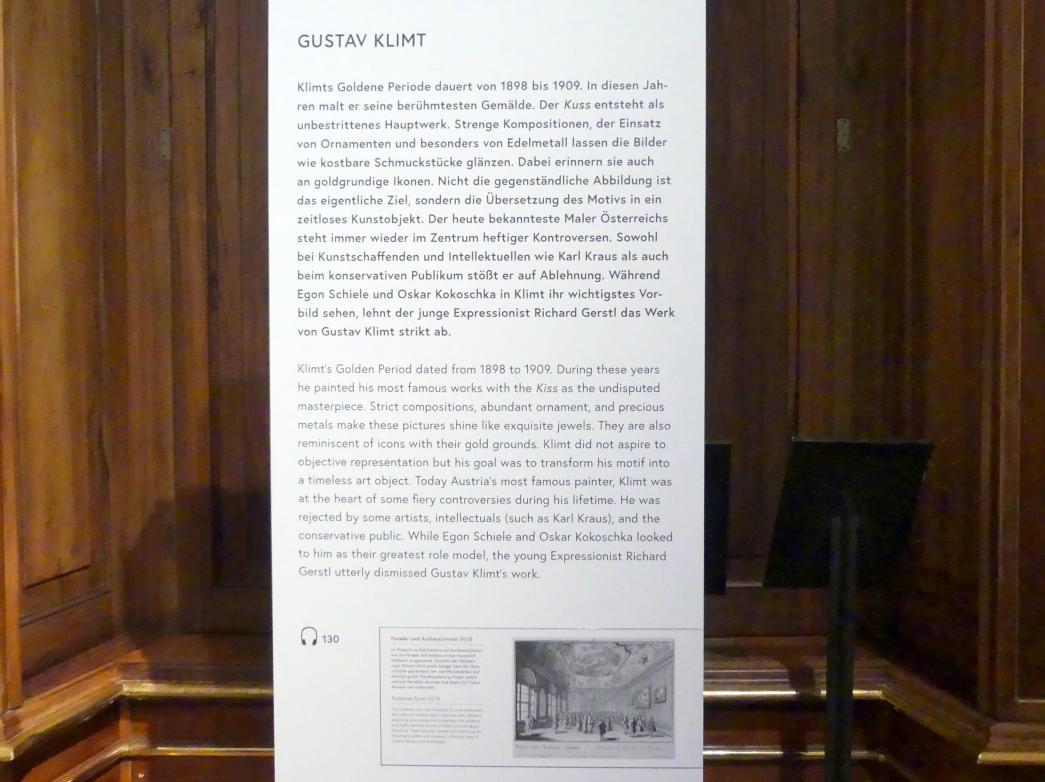 Gustav Klimt (1891–1917), Der Kuss (Liebespaar), Wien, Museum Oberes Belvedere, Saal 1, 1908–1909, Bild 5/5