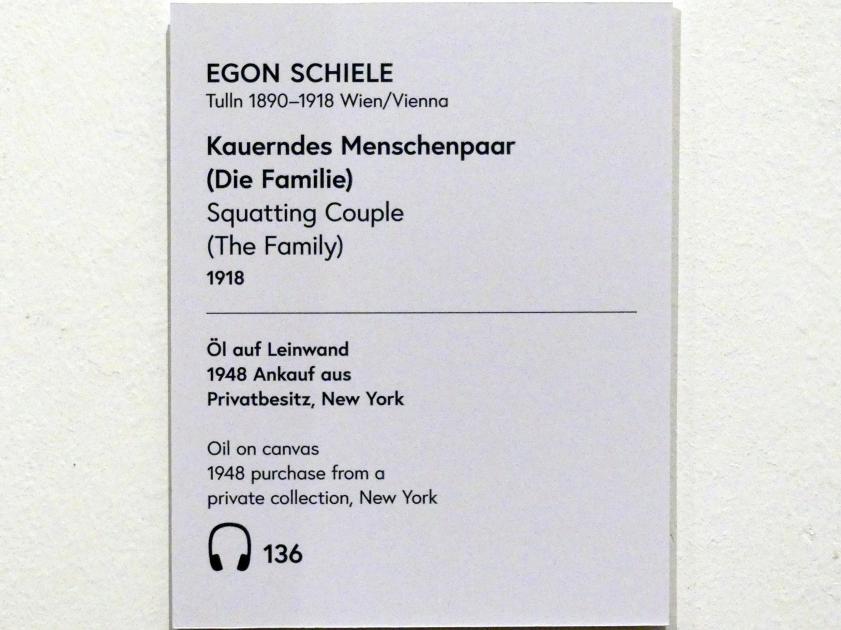 Egon Schiele (1908–1918), Kauerndes Menschenpaar (Die Familie), Wien, Museum Oberes Belvedere, Saal 4, 1918, Bild 2/2