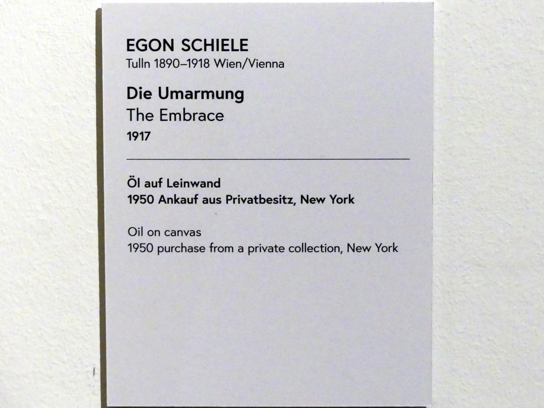 Egon Schiele (1908–1918), Die Umarmung, Wien, Museum Oberes Belvedere, Saal 4, 1917, Bild 2/2