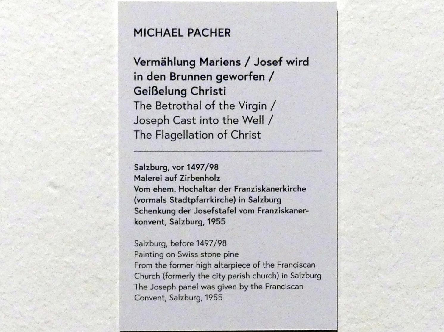 Michael Pacher (1461–1497), Geißelung Christi, Salzburg, Franziskanerkloster, Franziskanerkirche Zu Unserer Lieben Frau, jetzt Wien, Museum Oberes Belvedere, Saal 7, vor 1497, Bild 2/3