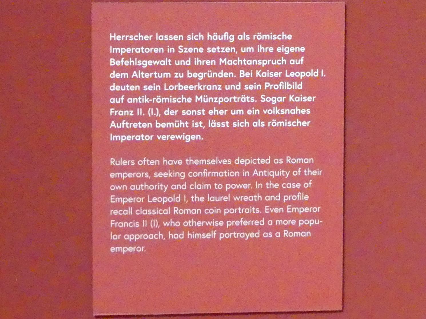 Paul Strudel (1704), Kaiser Leopold I., Wien, Museum Oberes Belvedere, Saal 10, vor 1705, Bild 3/3