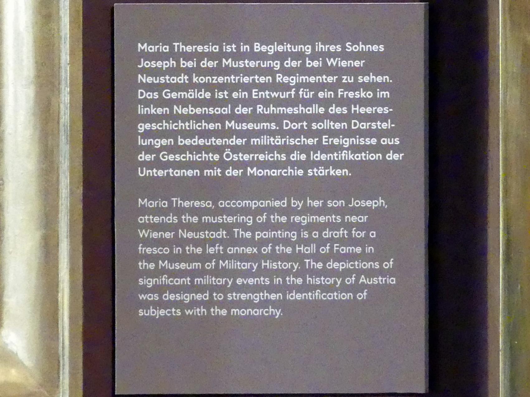 Karl von Blaas (1842–1876), Die Musterung bei Solenau im Jahr 1749, Wien, Museum Oberes Belvedere, Saal 13, um 1865, Bild 3/3