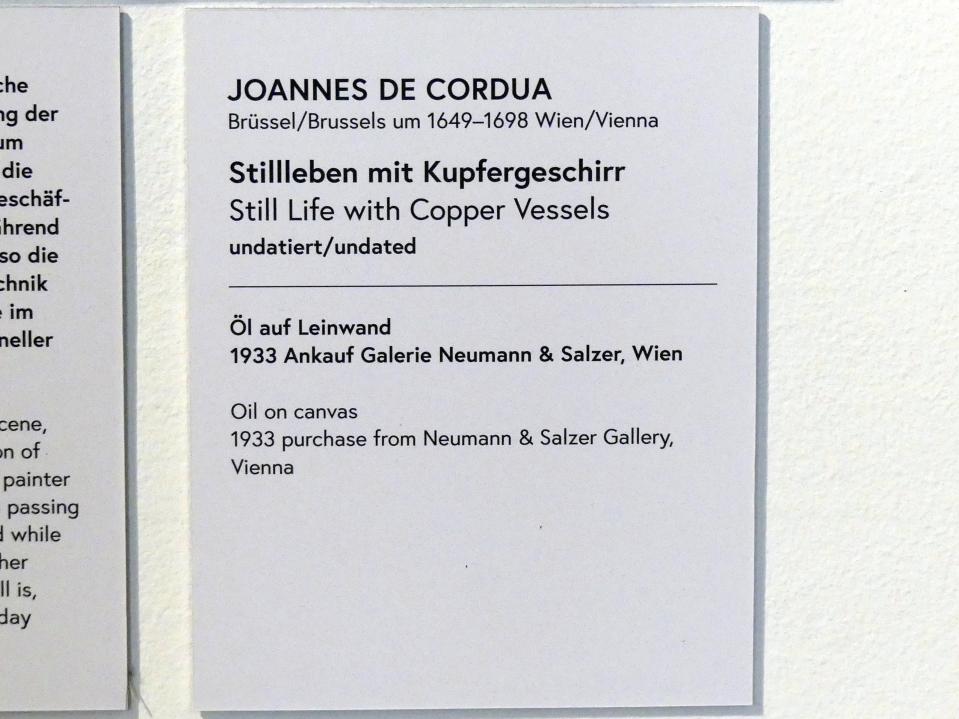 Joannes de Cordua (Undatiert), Stillleben mit Kupfergeschirr, Wien, Museum Oberes Belvedere, Saal 14, Undatiert, Bild 2/2