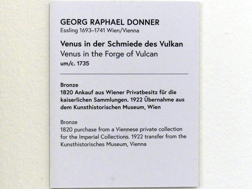 Georg Raphael Donner (1725–1739), Venus in der Schmiede des Vulkan, Wien, Museum Oberes Belvedere, Saal 15, um 1735, Bild 2/3