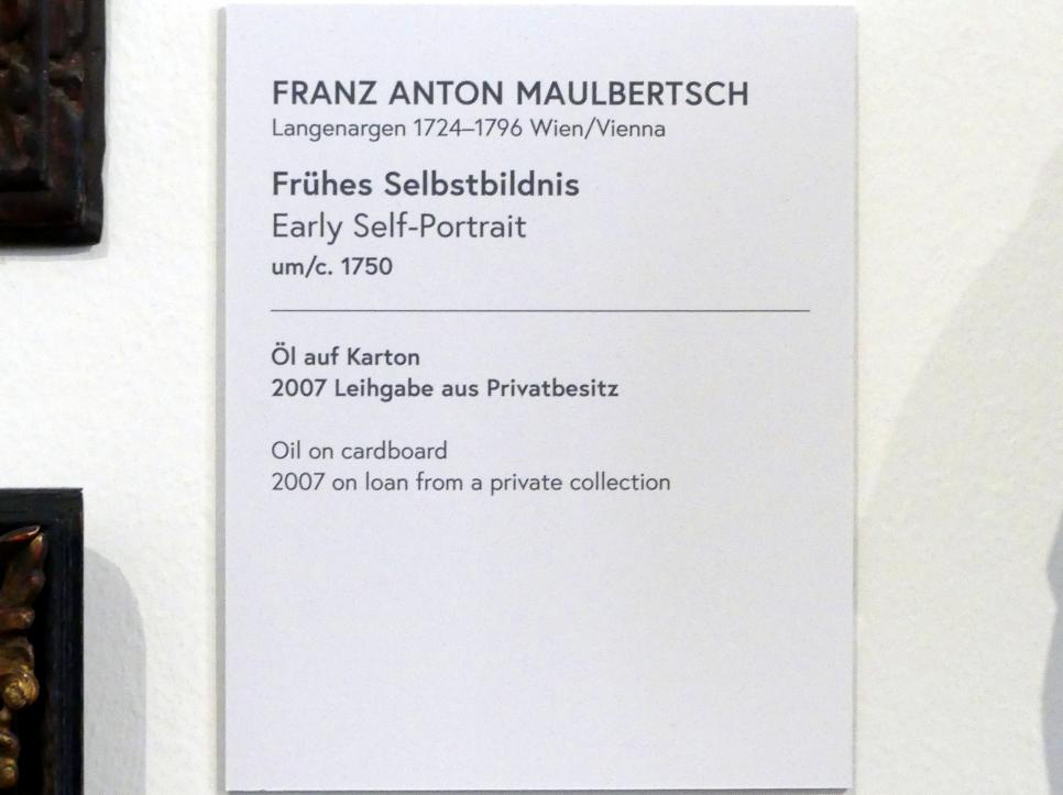 Franz Anton Maulbertsch (1749–1794), Frühes Selbstbildnis, Wien, Museum Oberes Belvedere, Saal 15, um 1750, Bild 2/2
