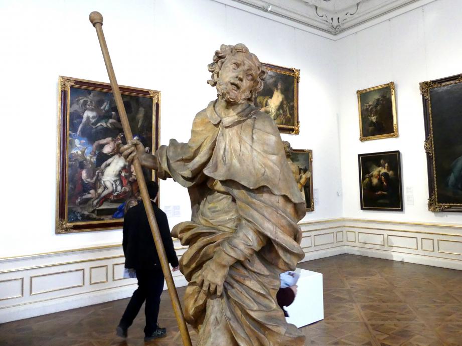 Giovanni Giuliani (1711), Der heilige Rochus, Wien, Museum Oberes Belvedere, Saal 16, um 1710–1712, Bild 3/4