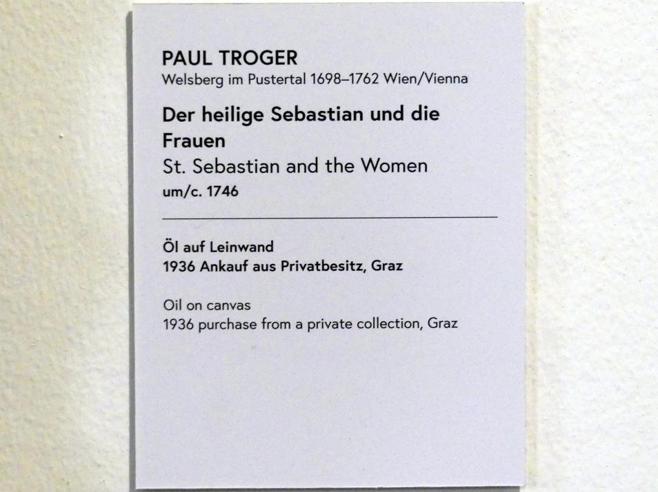 Paul Troger (1727–1750), Der heilige Sebastian und die Frauen, Wien, Museum Oberes Belvedere, Saal 16, um 1746, Bild 2/2