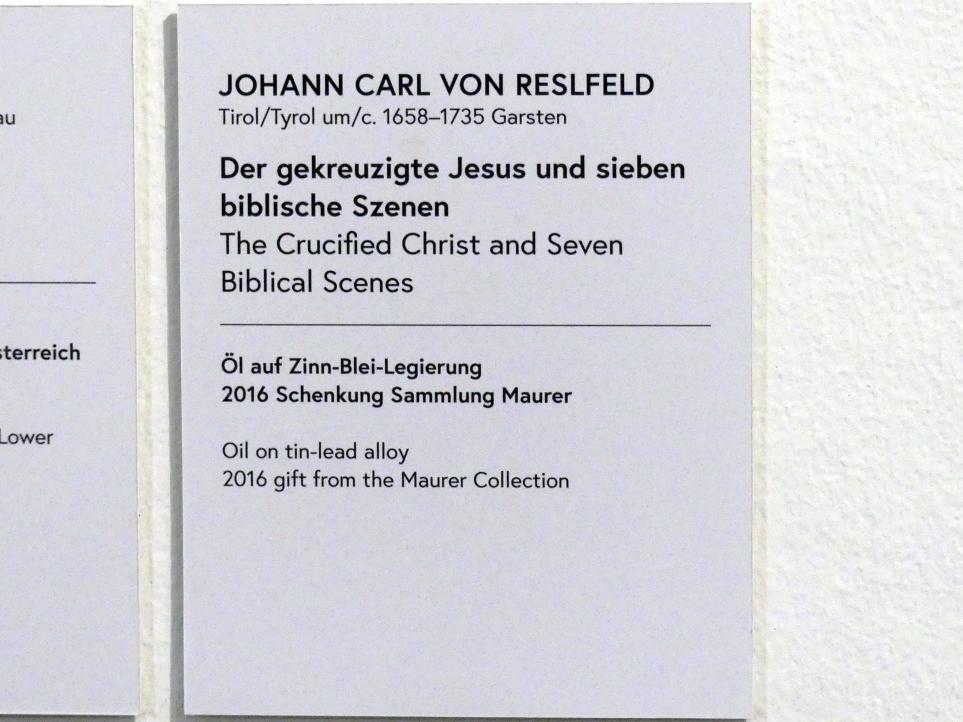 Johann Karl von Reslfeld (1702), Der gekreuzigte Jesus und sieben biblische Szenen, Wien, Museum Oberes Belvedere, Saal 16, Undatiert, Bild 2/2