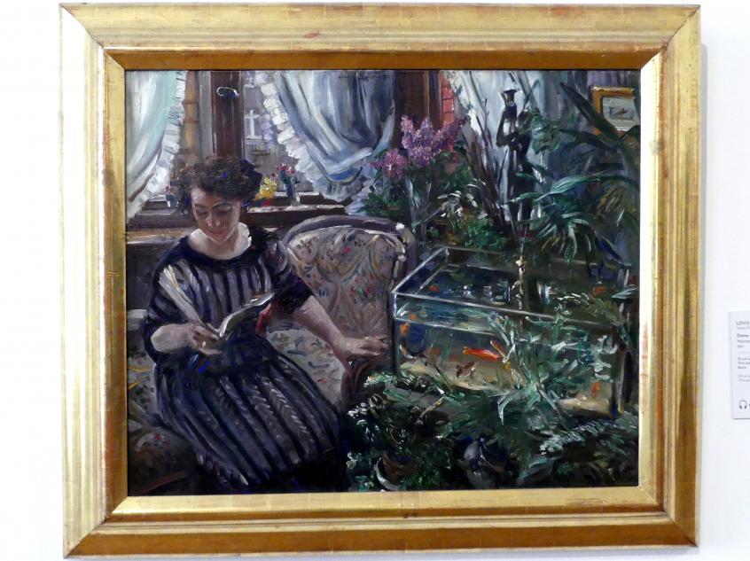 Lovis Corinth (1891–1925), Dame am Goldfischbassin, Wien, Museum Oberes Belvedere, Saal 18, 1911