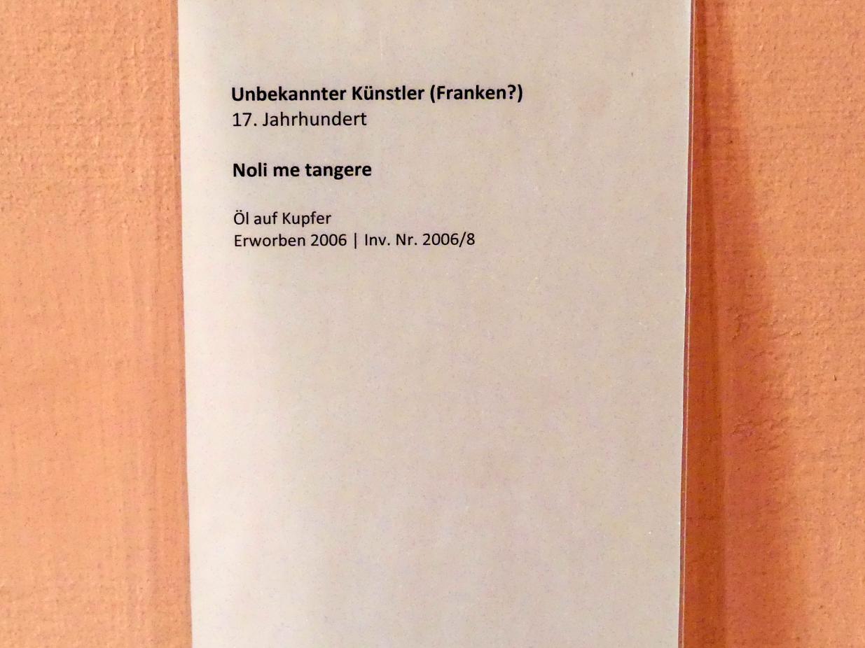 Noli me tangere, Augsburg, Deutsche Barockgalerie im Schaezlerpalais, Saal 12 - Meisterwerke des 17. und 18. Jahrhunderts, 17. Jhd., Bild 2/2