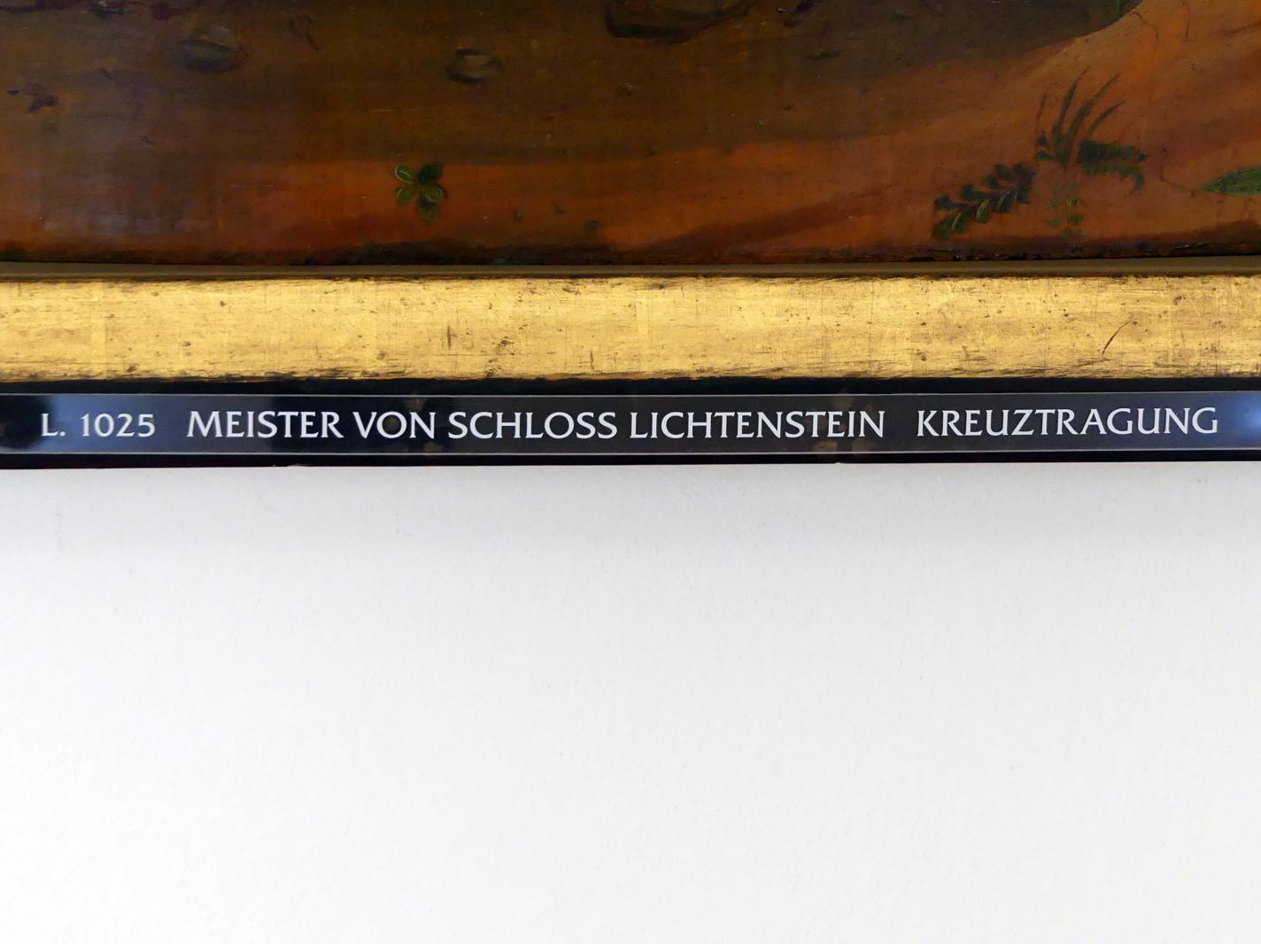 Meister von Schloss Lichtenstein (1445–1450), Kreuztragung, Augsburg, Staatsgalerie in der ehem. Katharinenkirche, Saal 1, um 1450, Bild 2/3