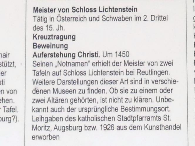 Meister von Schloss Lichtenstein (1445–1450), Auferstehung Christi, Augsburg, Staatsgalerie in der ehem. Katharinenkirche, Saal 1, um 1450, Bild 3/3