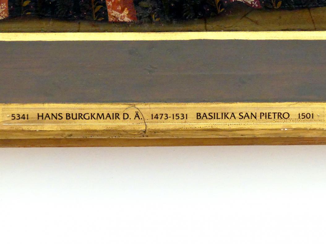 Hans Burgkmair der Ältere (1490–1529), Basilika San Pietro, Augsburg, ehem. Dominikanerinnenkloster St. Katharina (Kirche 1830 zerstört), jetzt Augsburg, Staatsgalerie in der ehem. Katharinenkirche, Saal 3, 1501, Bild 2/3