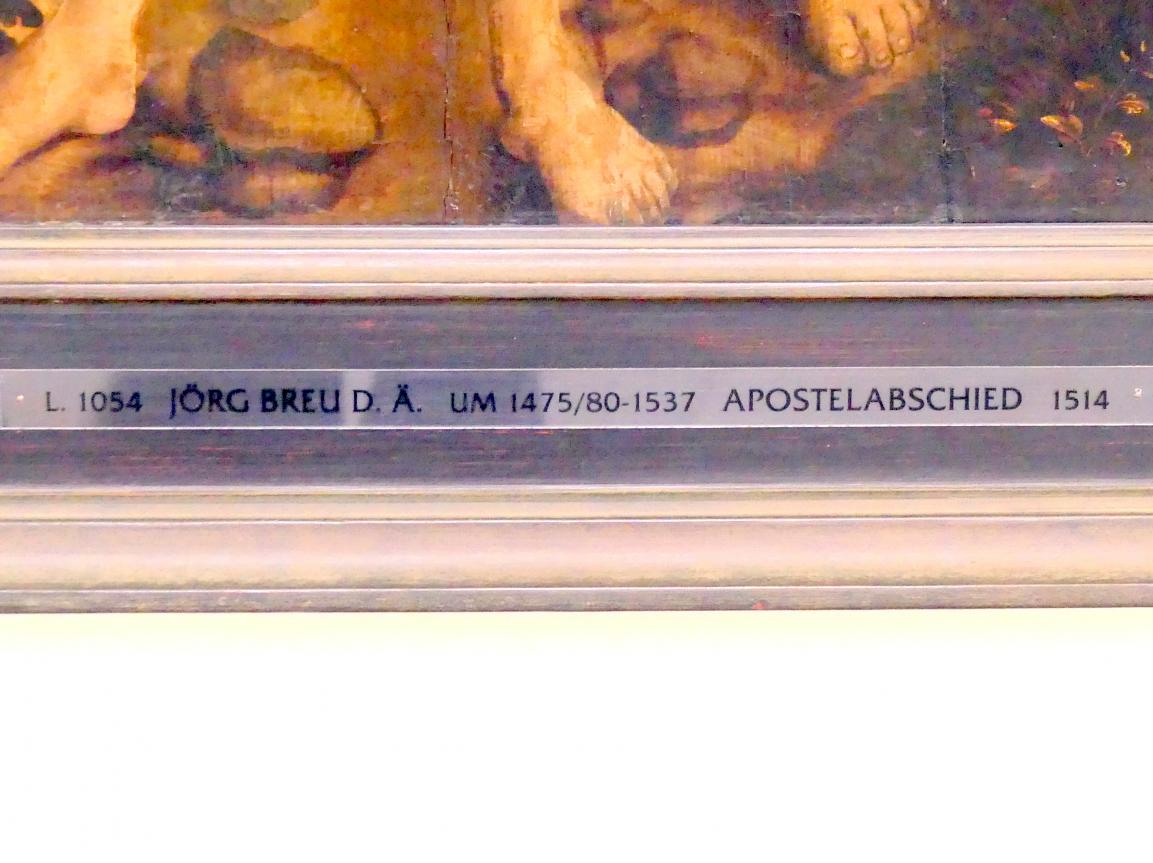 Jörg Breu der Ältere (1501–1534), Apostelabschied, Augsburg, Staatsgalerie in der ehem. Katharinenkirche, Saal 4, 1514, Bild 2/3