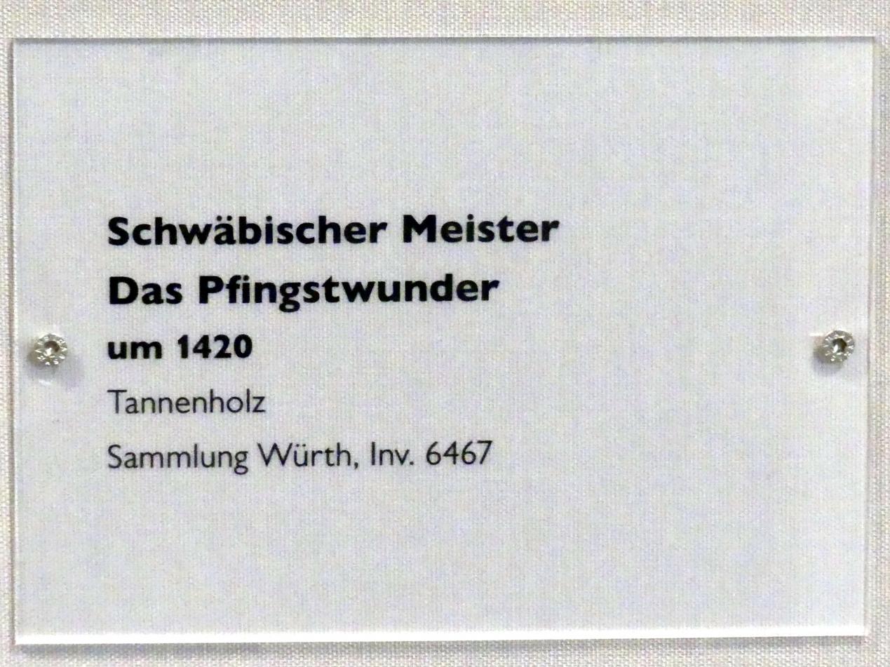Das Pfingswunder, Schwäbisch Hall, Johanniterkirche, Alte Meister in der Sammlung Würth, um 1420, Bild 2/2
