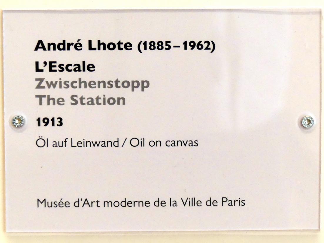 André Lhote (1913–1932), Zwischenstopp, Schwäbisch Hall, Kunsthalle Würth, Ausstellung "Das Musée d'Art moderne de la Ville de Paris zu Gast in der Kunsthalle Würth" vom 15.04.-15.09.2019, 1913, Bild 2/2