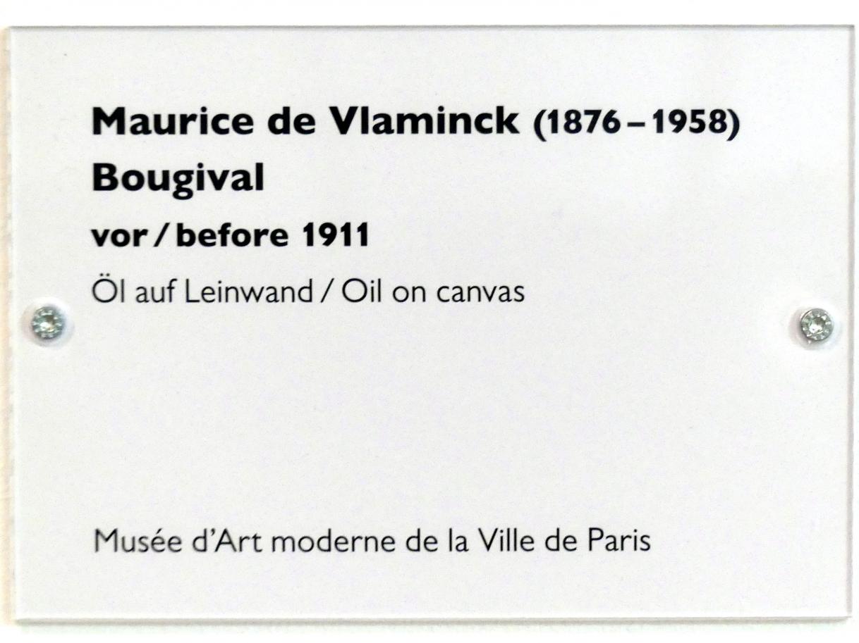 Maurice de Vlaminck (1905–1930), Bougival, Schwäbisch Hall, Kunsthalle Würth, Ausstellung "Das Musée d'Art moderne de la Ville de Paris zu Gast in der Kunsthalle Würth" vom 15.04.-15.09.2019, vor 1911, Bild 2/2