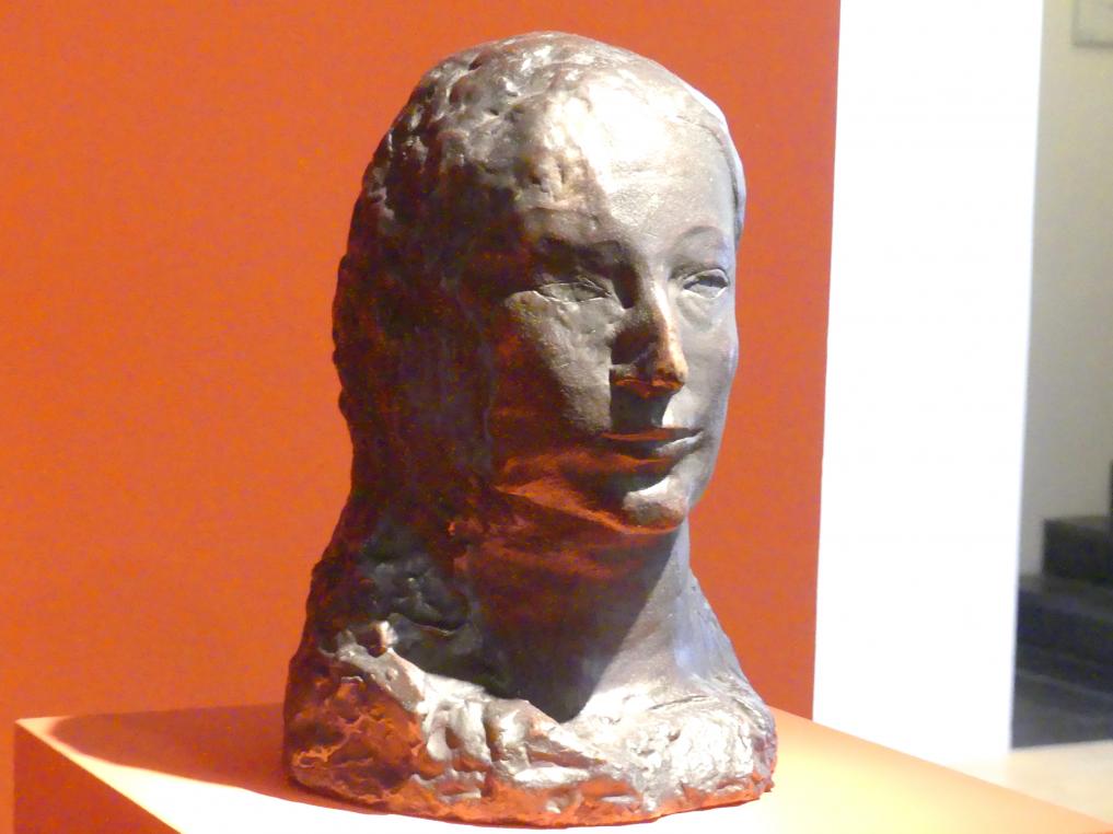 Pablo Picasso (1897–1972), Frauenkopf (Fernande), Schwäbisch Hall, Kunsthalle Würth, Ausstellung "Das Musée d'Art moderne de la Ville de Paris zu Gast in der Kunsthalle Würth" vom 15.04.-15.09.2019, 1906, Bild 3/5