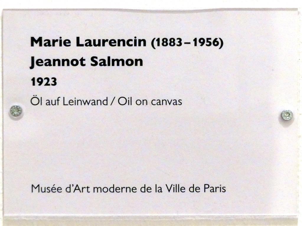 Marie Laurencin (1904–1930), Jeannot Salmon, Schwäbisch Hall, Kunsthalle Würth, Ausstellung "Das Musée d'Art moderne de la Ville de Paris zu Gast in der Kunsthalle Würth" vom 15.04.-15.09.2019, 1923, Bild 2/2