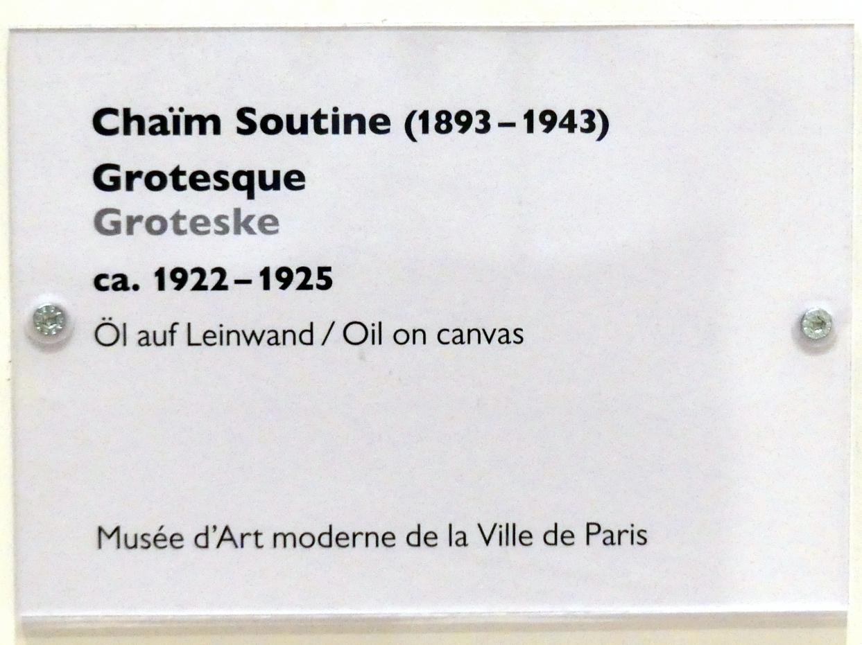 Chaïm Soutine (1919–1924), Groteske, Schwäbisch Hall, Kunsthalle Würth, Ausstellung "Das Musée d'Art moderne de la Ville de Paris zu Gast in der Kunsthalle Würth" vom 15.04.-15.09.2019, um 1922–1925, Bild 2/2
