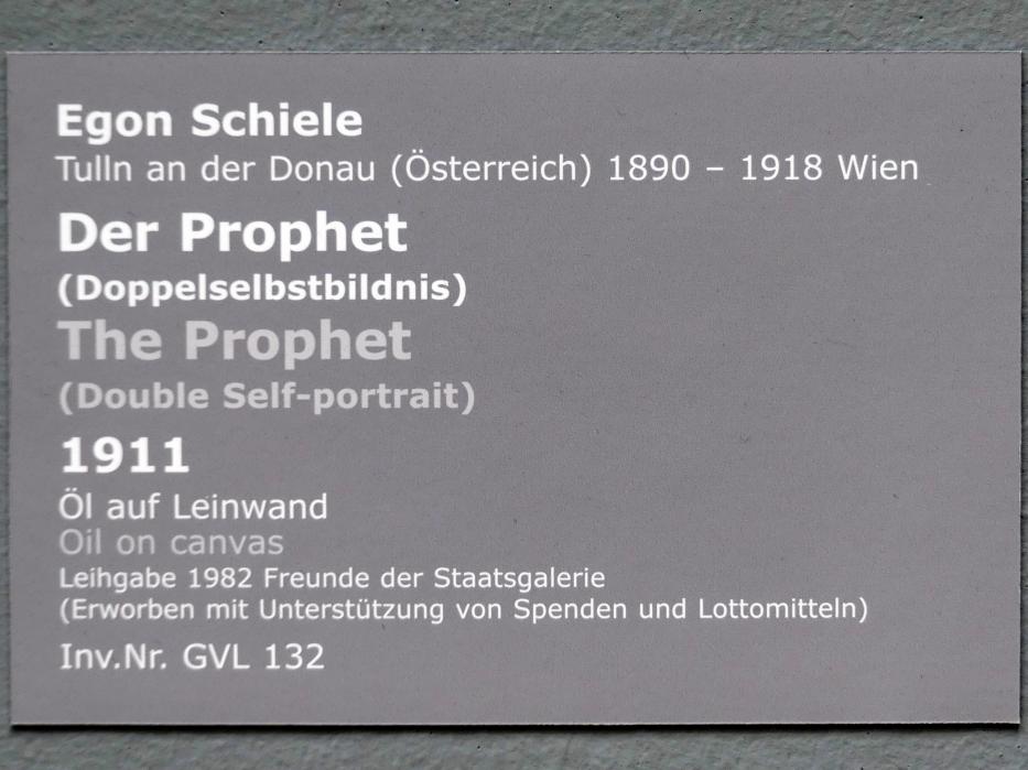 Egon Schiele (1908–1918), Der Prophet (Doppelselbstbildnis), Stuttgart, Staatsgalerie, Internationale Malerei und Skulptur 1, 1911, Bild 2/2