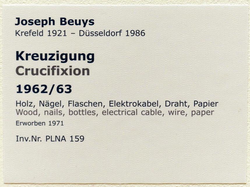 Joseph Beuys (1948–1985), Kreuzigung, Stuttgart, Staatsgalerie, Internationale Malerei und Skulptur 11, 1962–1963, Bild 4/4