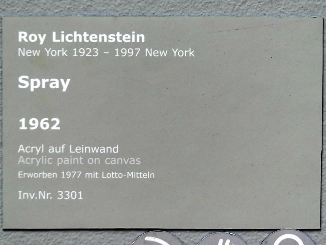 Roy Lichtenstein (1962–1994), Spray, Stuttgart, Staatsgalerie, Internationale Malerei und Skulptur 14, 1962, Bild 2/2