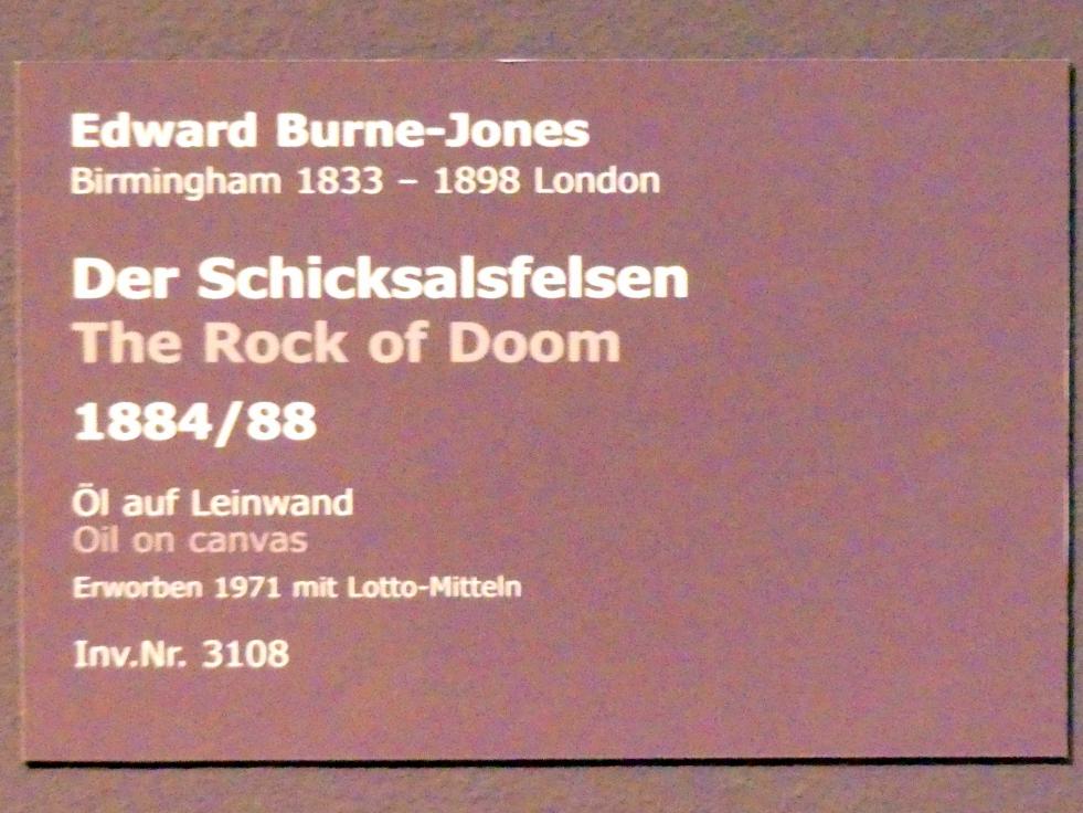 Edward Burne-Jones (1877–1892), Der Schicksalsfelsen, Stuttgart, Staatsgalerie, Europäische Malerei und Skulptur 1, 1884–1888, Bild 2/2