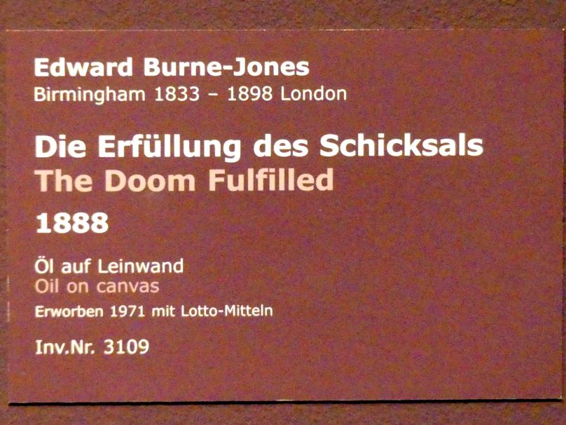 Edward Burne-Jones (1877–1892), Die Erfüllung des Schicksals, Stuttgart, Staatsgalerie, Europäische Malerei und Skulptur 1, 1888, Bild 2/2