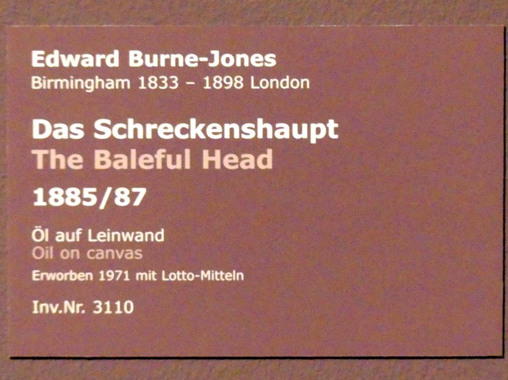 Edward Burne-Jones (1877–1892), Das Schreckenshaupt, Stuttgart, Staatsgalerie, Europäische Malerei und Skulptur 1, 1885–1887, Bild 2/2