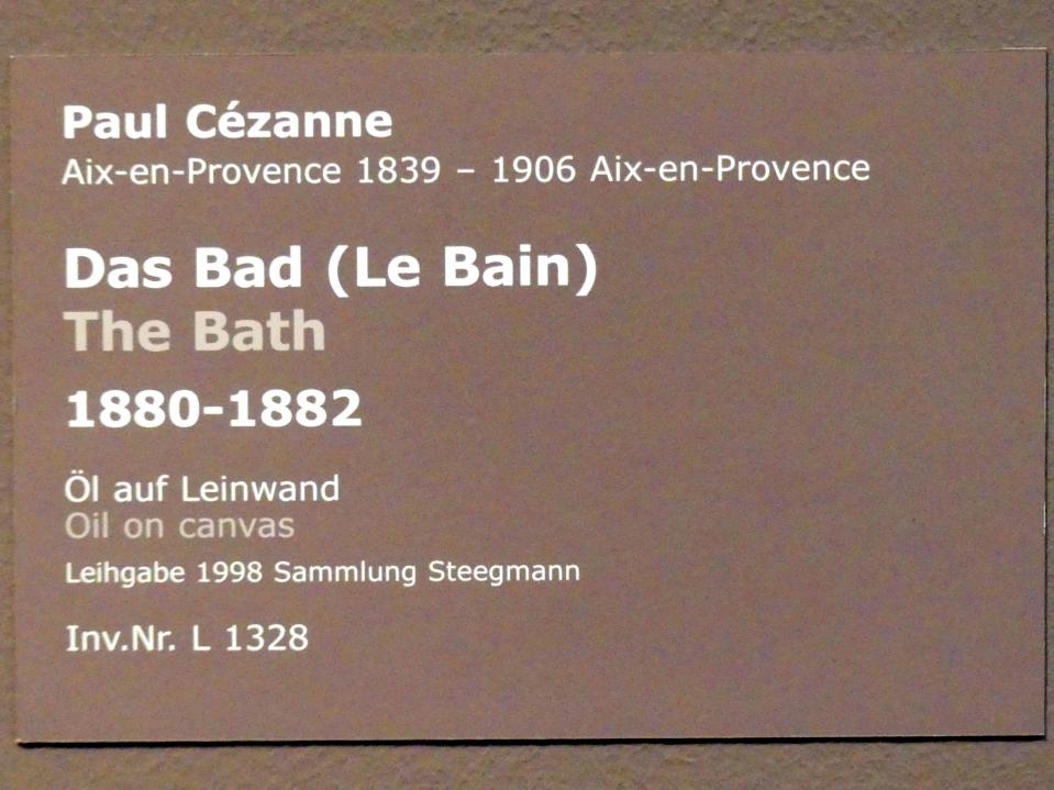 Paul Cézanne (1866–1906), Le Bain - Das Bad, Stuttgart, Staatsgalerie, Europäische Malerei und Skulptur 2, 1880–1882, Bild 2/2