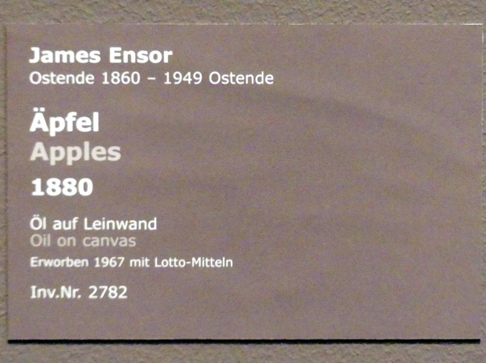James Ensor (1880–1925), Äpfel, Stuttgart, Staatsgalerie, Europäische Malerei und Skulptur 3, 1880, Bild 2/2