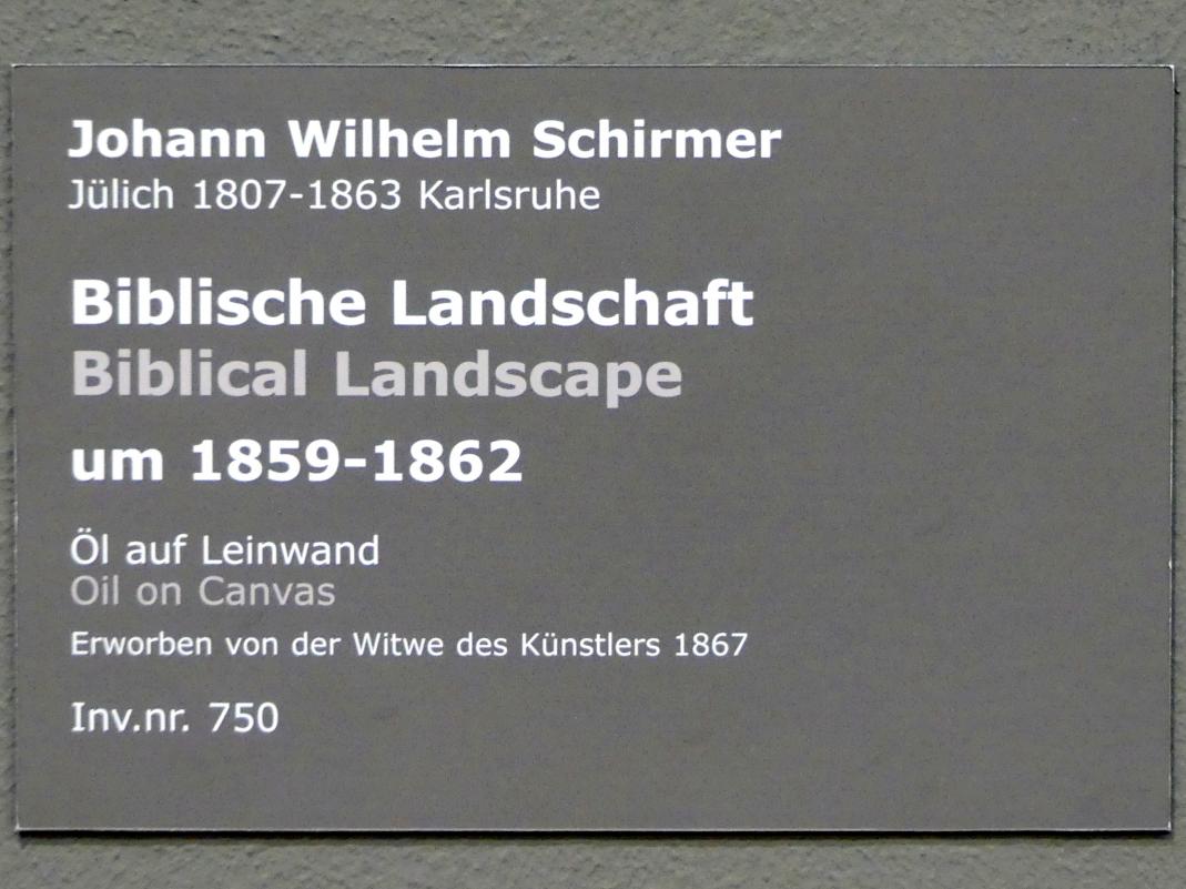 Johann Wilhelm Schirmer (1830–1860), Biblische Landschaft, Stuttgart, Staatsgalerie, Europäische Malerei und Skulptur 5, um 1859–1862, Bild 2/2