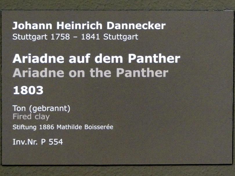 Johann Heinrich Dannecker (1787–1819), Ariadne auf dem Panther, Stuttgart, Staatsgalerie, Europäische Malerei und Skulptur 7, 1803, Bild 3/3
