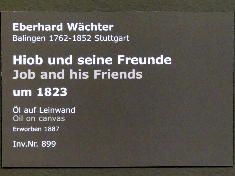 Eberhard von Wächter (1799–1823), Hiob und seine Freunde, Stuttgart, Staatsgalerie, Europäische Malerei und Skulptur 7, um 1823, Bild 2/2