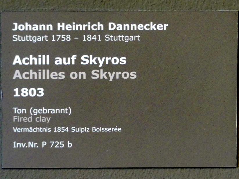 Johann Heinrich Dannecker (1787–1819), Achill auf Skyros, Stuttgart, Staatsgalerie, Europäische Malerei und Skulptur 7, 1803, Bild 4/4