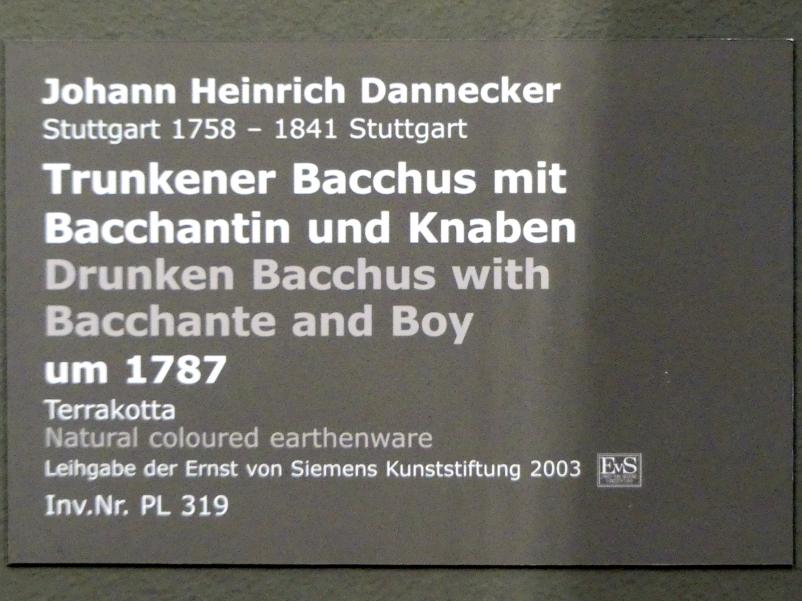 Johann Heinrich Dannecker (1787–1819), Trunkener Bacchus mit Bacchantin und Knaben, Stuttgart, Staatsgalerie, Europäische Malerei und Skulptur 7, um 1787, Bild 4/4