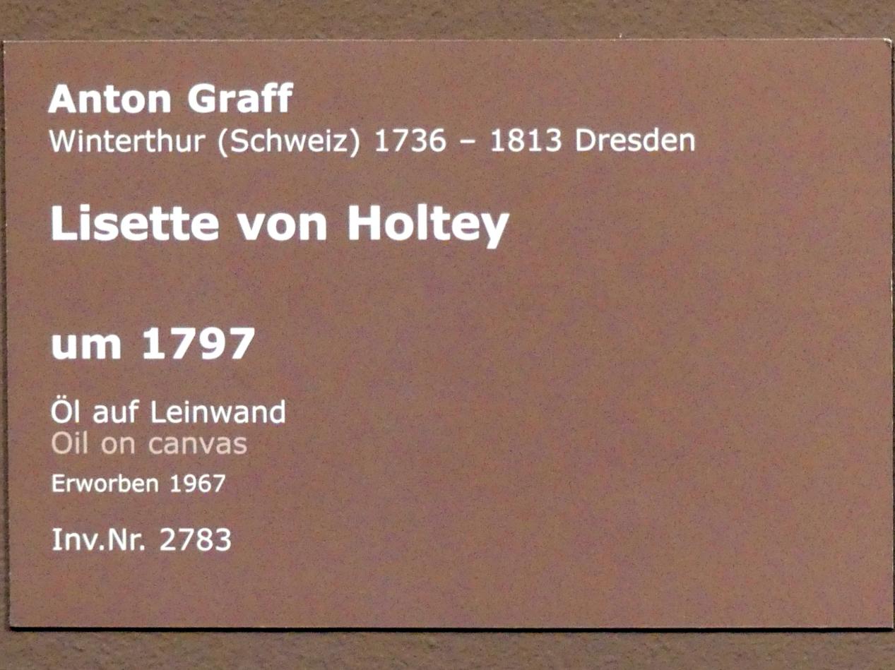 Anton Graff (1761–1807), Lisette von Holtey, Stuttgart, Staatsgalerie, Europäische Malerei und Skulptur 8, um 1797, Bild 2/2