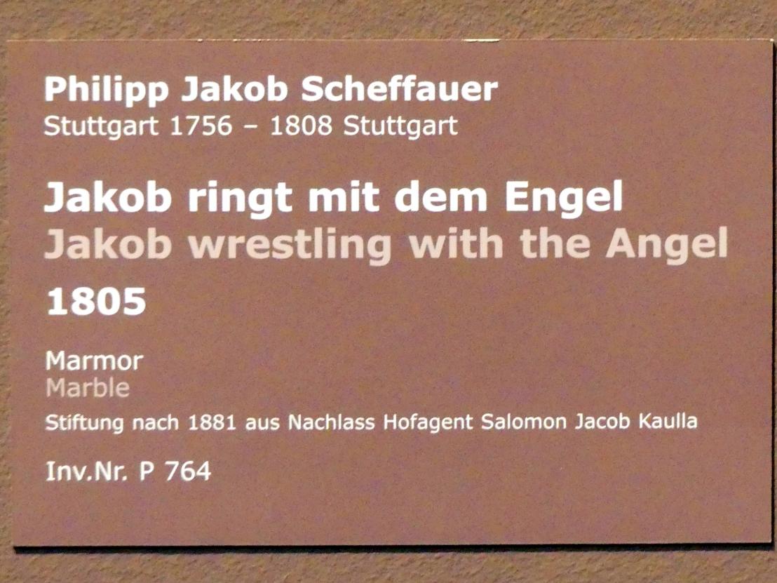 Philipp Jakob Scheffauer (1794–1806), Jakob ringt mit dem Engel, Stuttgart, Staatsgalerie, Europäische Malerei und Skulptur 8, 1805, Bild 2/2