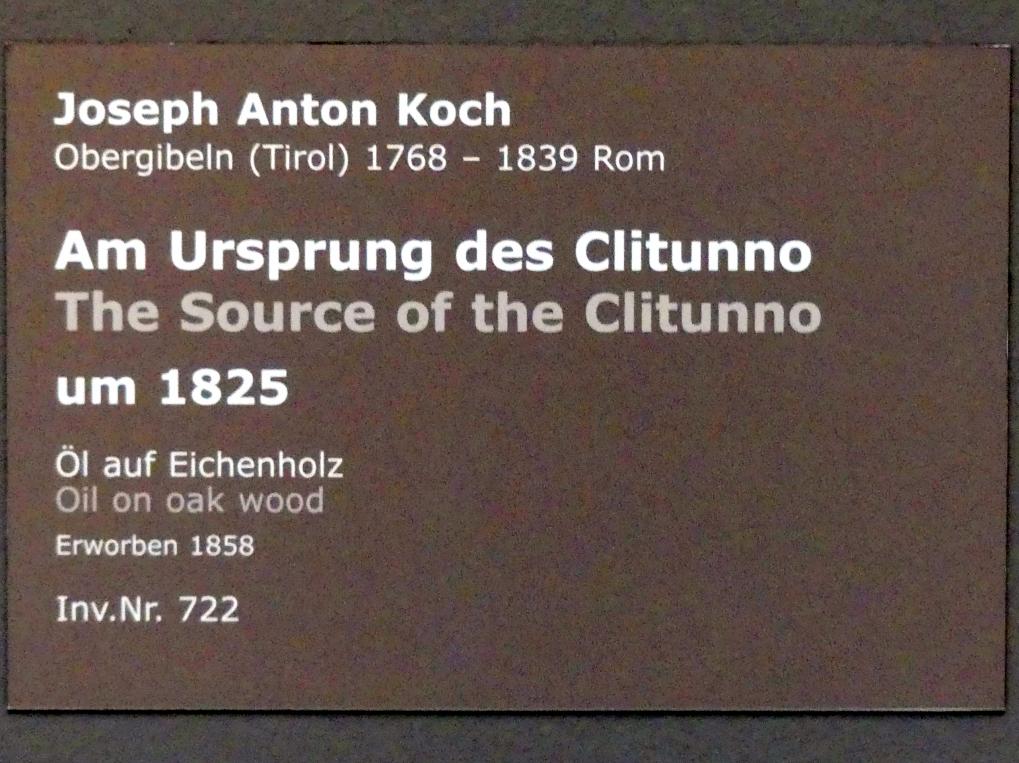 Joseph Anton Koch (1796–1835), Am Ursprung des Clitunno, Stuttgart, Staatsgalerie, Europäische Malerei und Skulptur 9, um 1825, Bild 2/2
