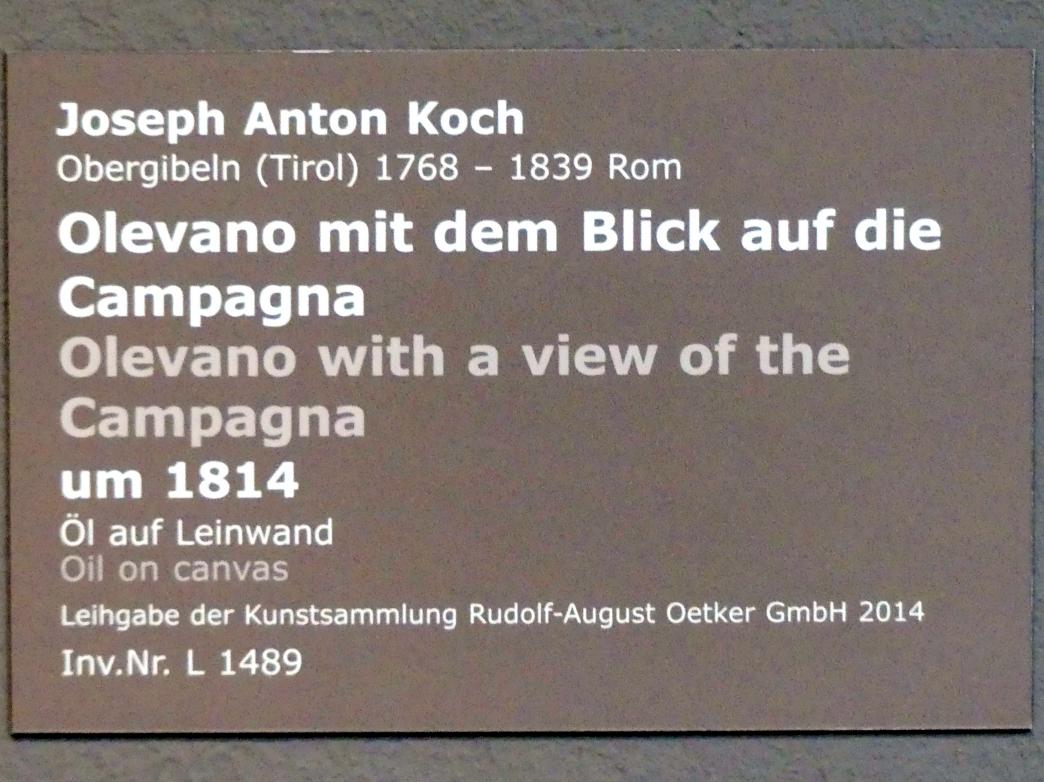 Joseph Anton Koch (1796–1835), Olevano mit dem Blick auf die Campagna, Stuttgart, Staatsgalerie, Europäische Malerei und Skulptur 9, um 1814, Bild 2/2